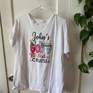 White Birthday Cruise Graphic Tee